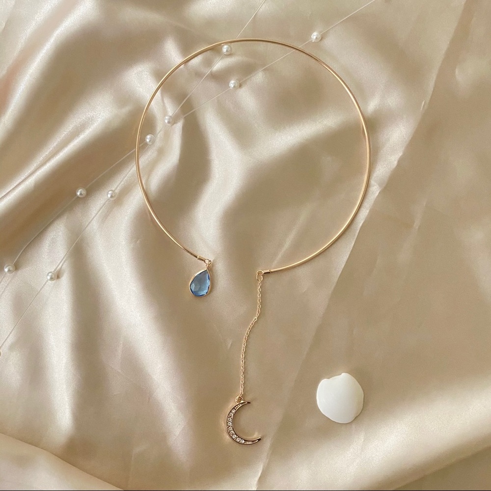 💕Last oneCrescent moon Open Choker Necklace - Picture 8 of 14